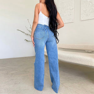 High Waist Ripped Jeans