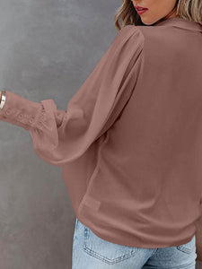 Turn-down Collar Blouse