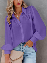 Load image into Gallery viewer, Turn-down Collar Blouse
