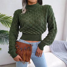 Load image into Gallery viewer, Diamond Chic Crop Knit Sweater