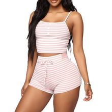 Load image into Gallery viewer, Striped Slim Pajama Set