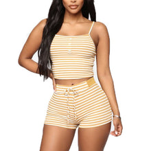 Load image into Gallery viewer, Striped Slim Pajama Set