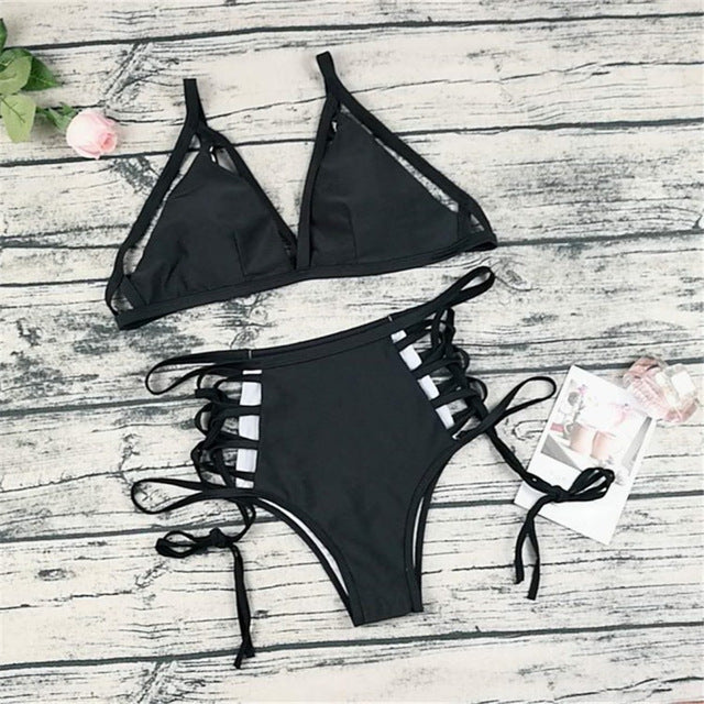 Strings and Tangs High Waist Bikini