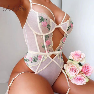 Floral Embroidery Bodysuits