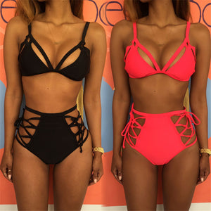 Strings and Tangs High Waist Bikini