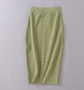 Knitted Front Button 2 Piece Set