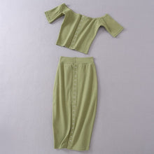 Load image into Gallery viewer, Knitted Front Button 2 Piece Set