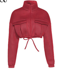 Load image into Gallery viewer, Trend Turtleneck Crop Jacket
