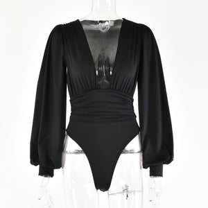 Deep V Neck Bodysuit