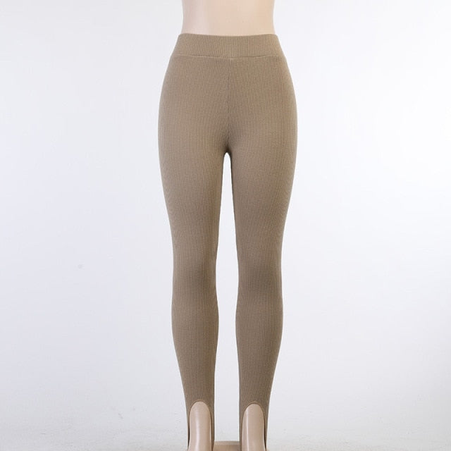 Tossy Ribbed Knit Leggings