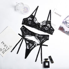 Load image into Gallery viewer, Lace Lingerie 3pcs
