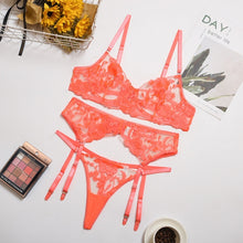 Load image into Gallery viewer, Lace Lingerie 3pcs