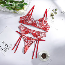 Load image into Gallery viewer, Lace Lingerie 3pcs