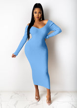 Load image into Gallery viewer, Solid Ribbed Maxi Knitted Dress