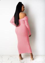 Load image into Gallery viewer, Solid Ribbed Maxi Knitted Dress