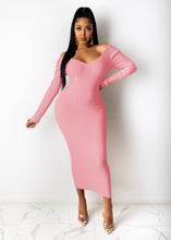 Load image into Gallery viewer, Solid Ribbed Maxi Knitted Dress