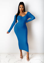 Load image into Gallery viewer, Solid Ribbed Maxi Knitted Dress