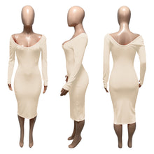 Load image into Gallery viewer, Solid Ribbed Maxi Knitted Dress