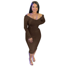 Load image into Gallery viewer, Solid Ribbed Maxi Knitted Dress