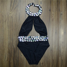 Load image into Gallery viewer, Rhinestone Diamond Crystal One Piece Swimsuit
